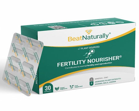 BeatNaturally Fertility Nourisher fertility supplement package with strip.