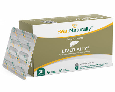 BeatNaturally Liver Ally liver detox supplement package with strip.